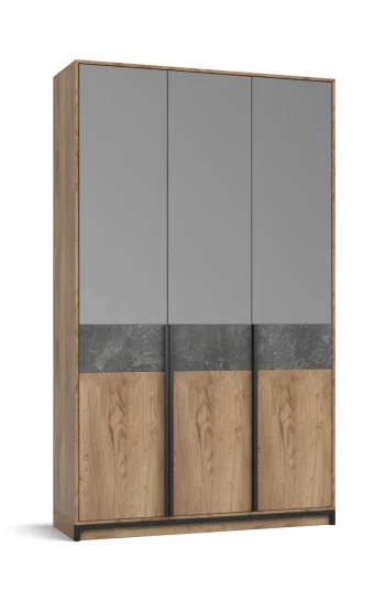 Шкаф Лофт-140 крафт табачный, бетон, зеркало бронза